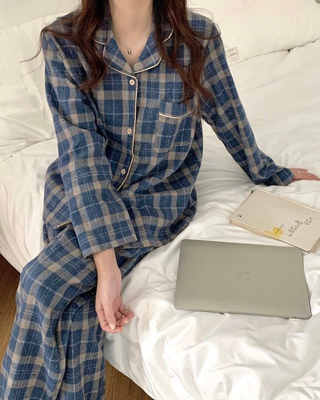 (PRE-ORDER) Plaid Couple Pajama Set