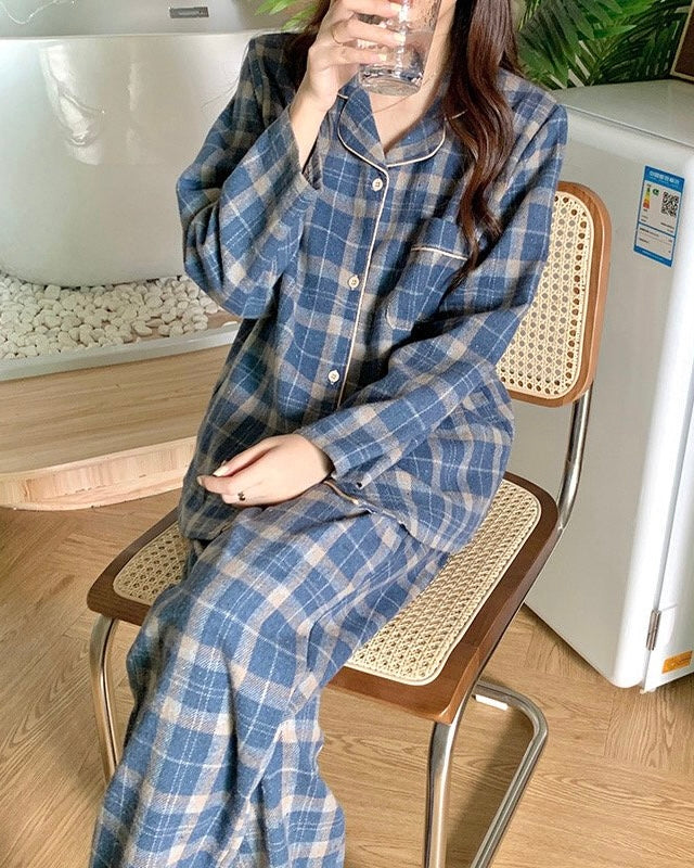 (PRE-ORDER) Plaid Couple Pajama Set