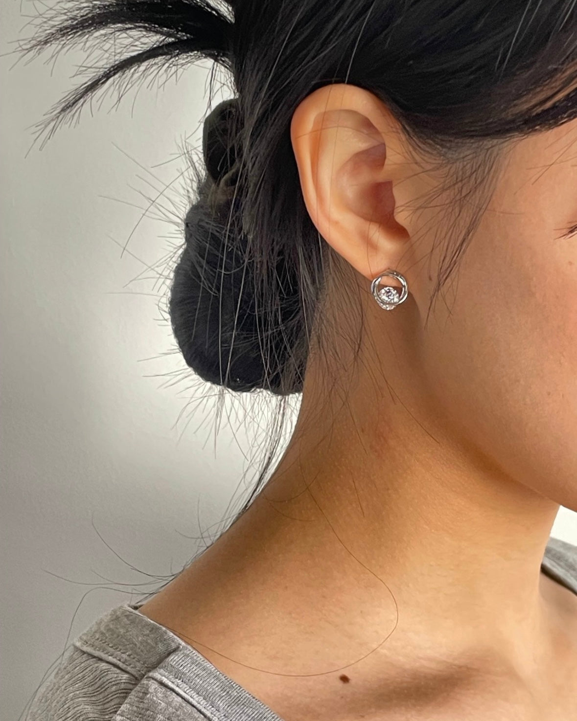 Infinite Circle Stud Earrings