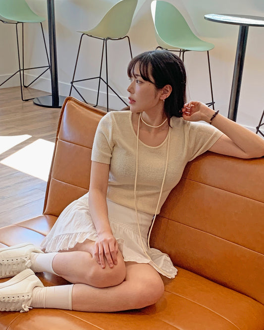 Short-Sleeve Wool Knit