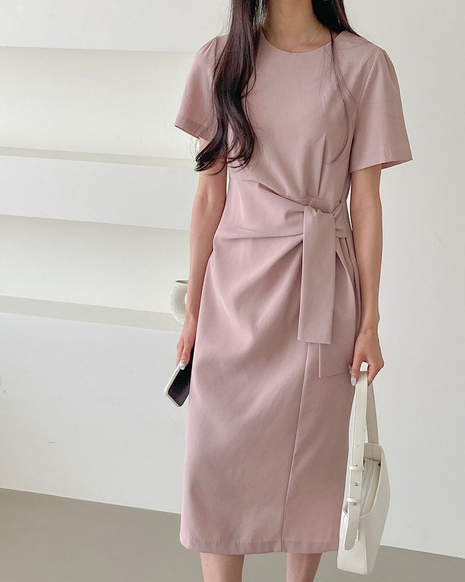 Tie-Waist Midi Dress