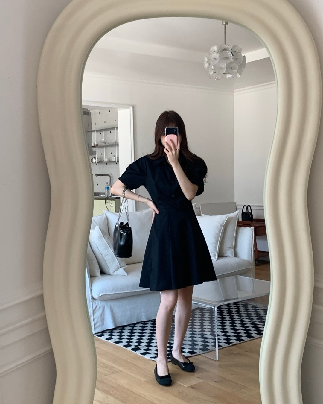 Puff Sleeve A-Line Dress