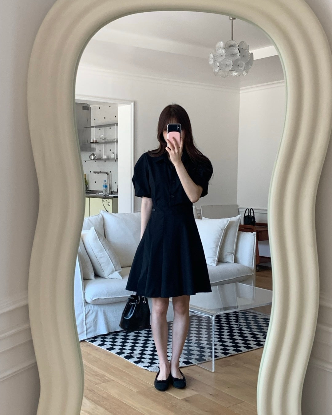 Puff Sleeve A-Line Dress