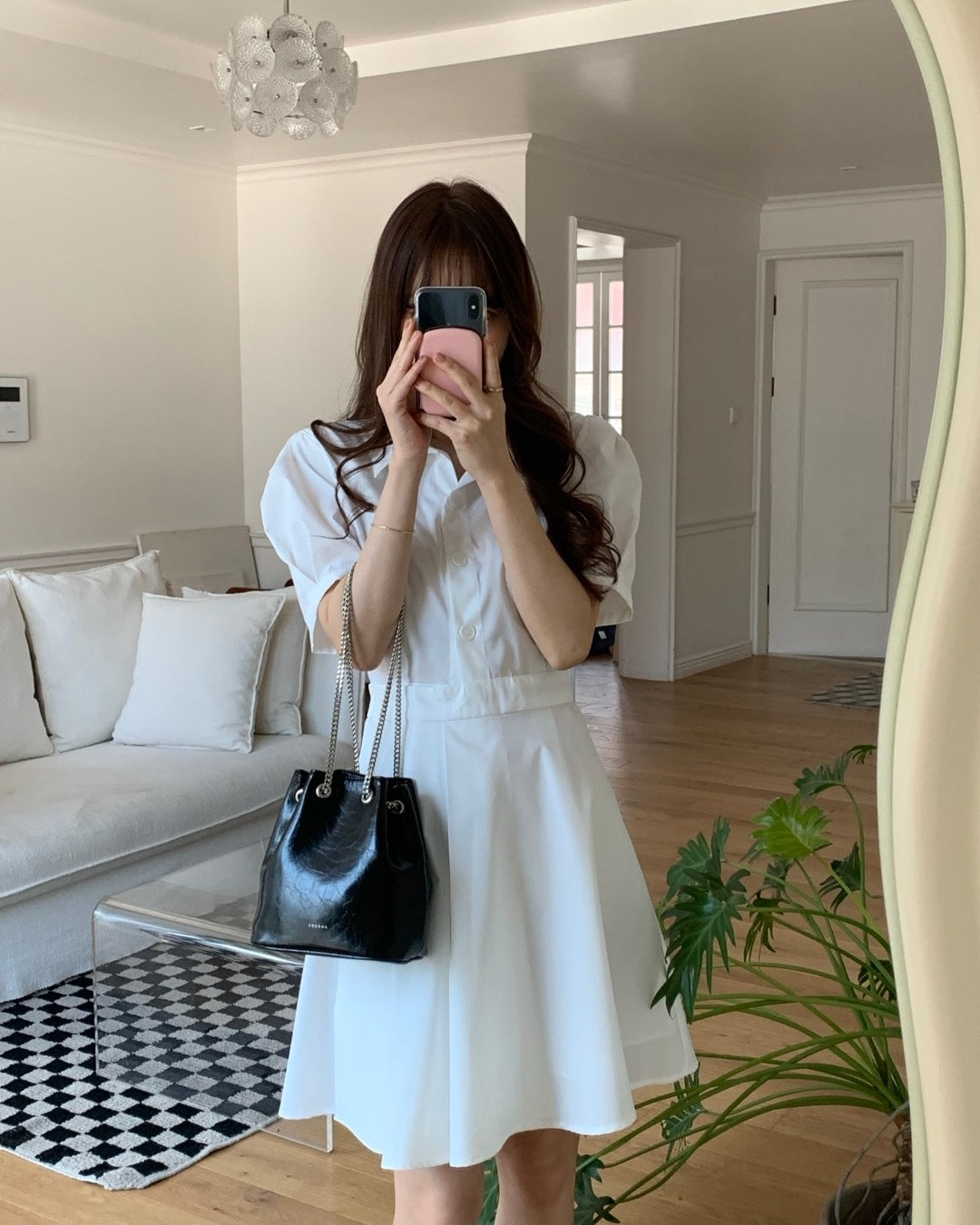 Puff Sleeve A-Line Dress