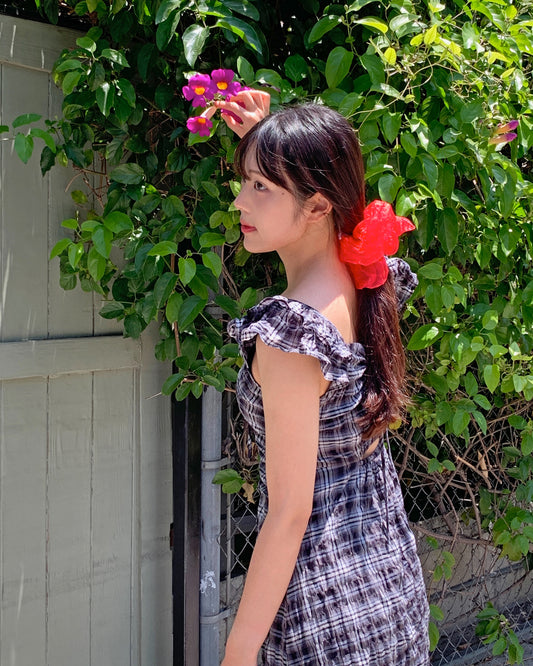 Plaid Ruffle Dress