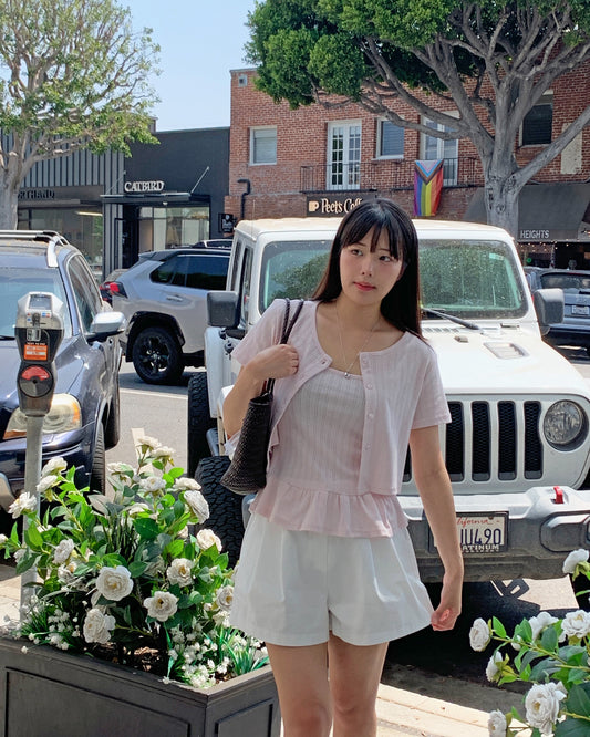 Ruffle Love Cardigan Set