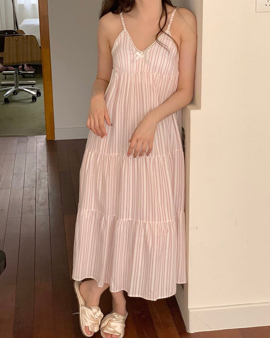 Striped Strap Pajama Dress