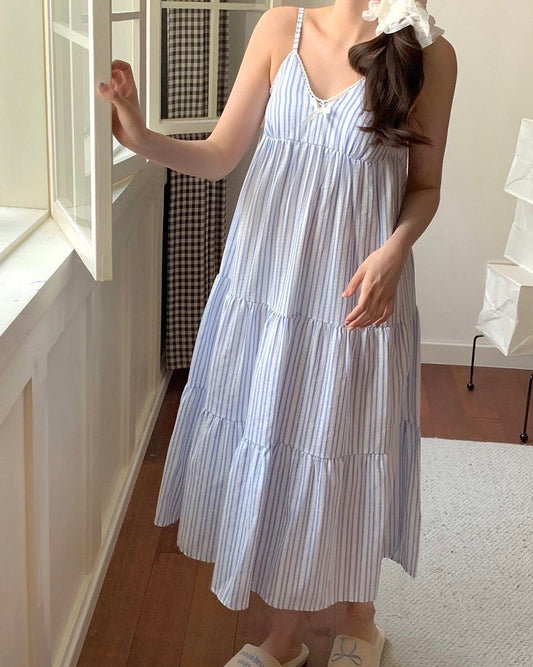 Striped Strap Pajama Dress