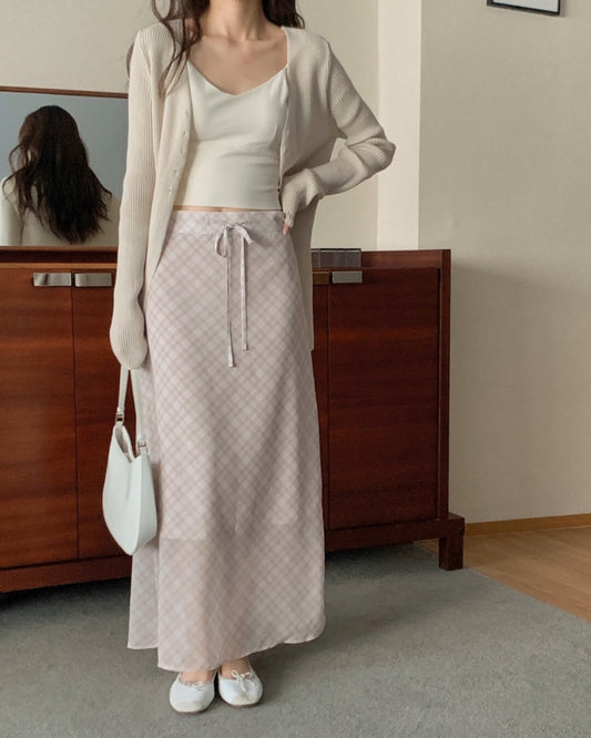 Flowy Plaid Skirt