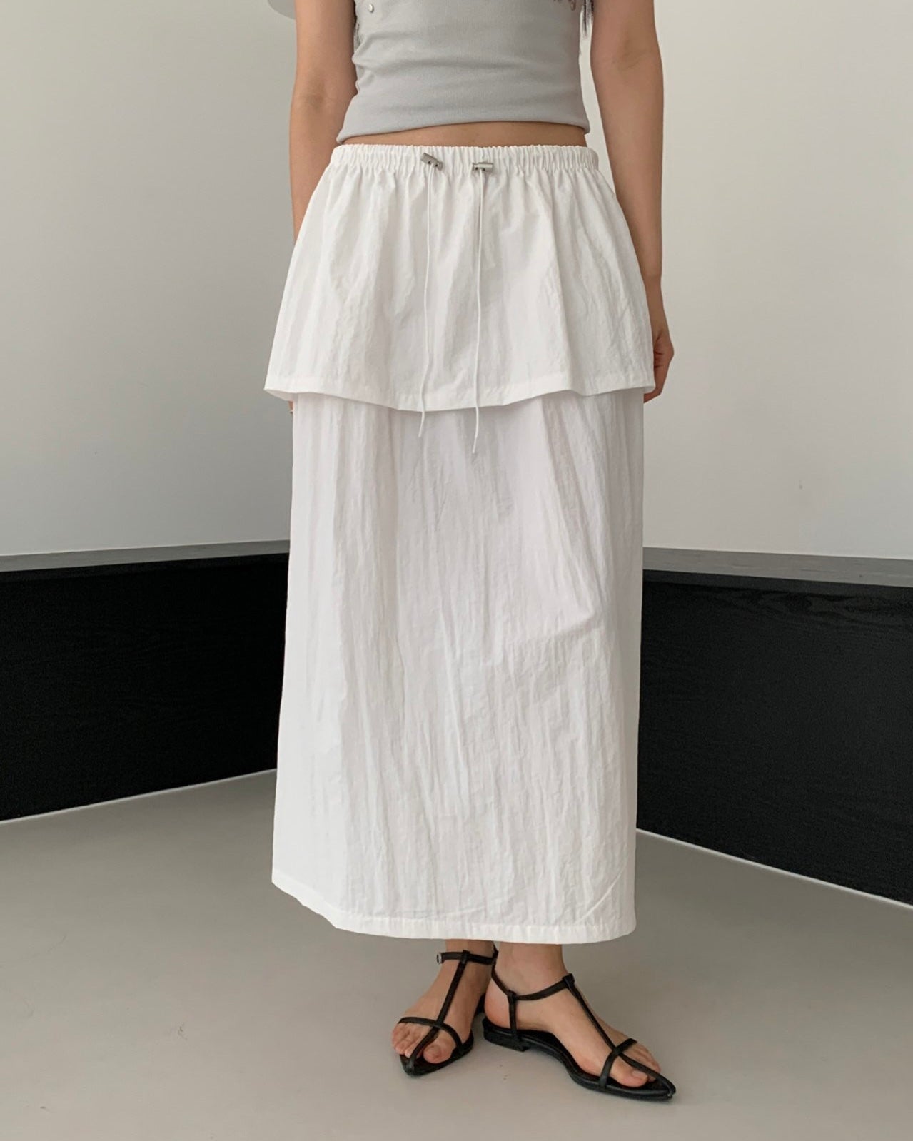 Nylon Maxi Skirt