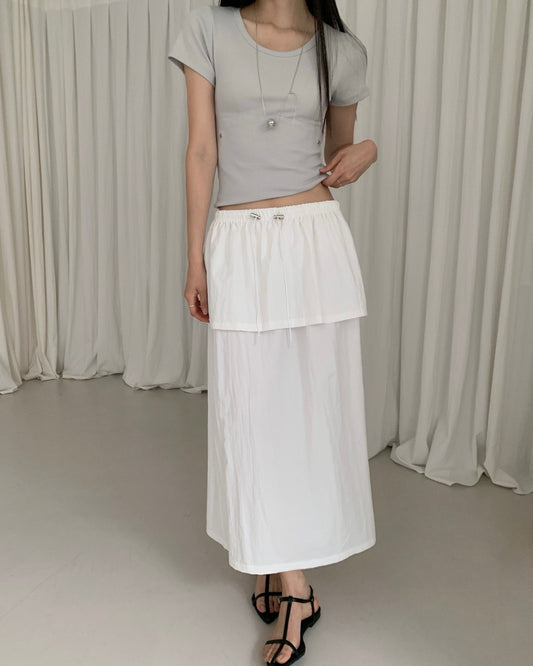 Nylon Maxi Skirt