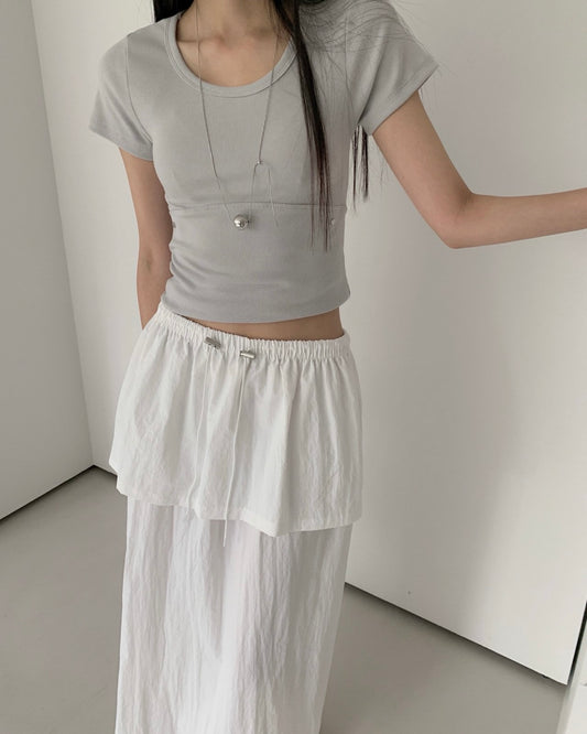 Nylon Maxi Skirt