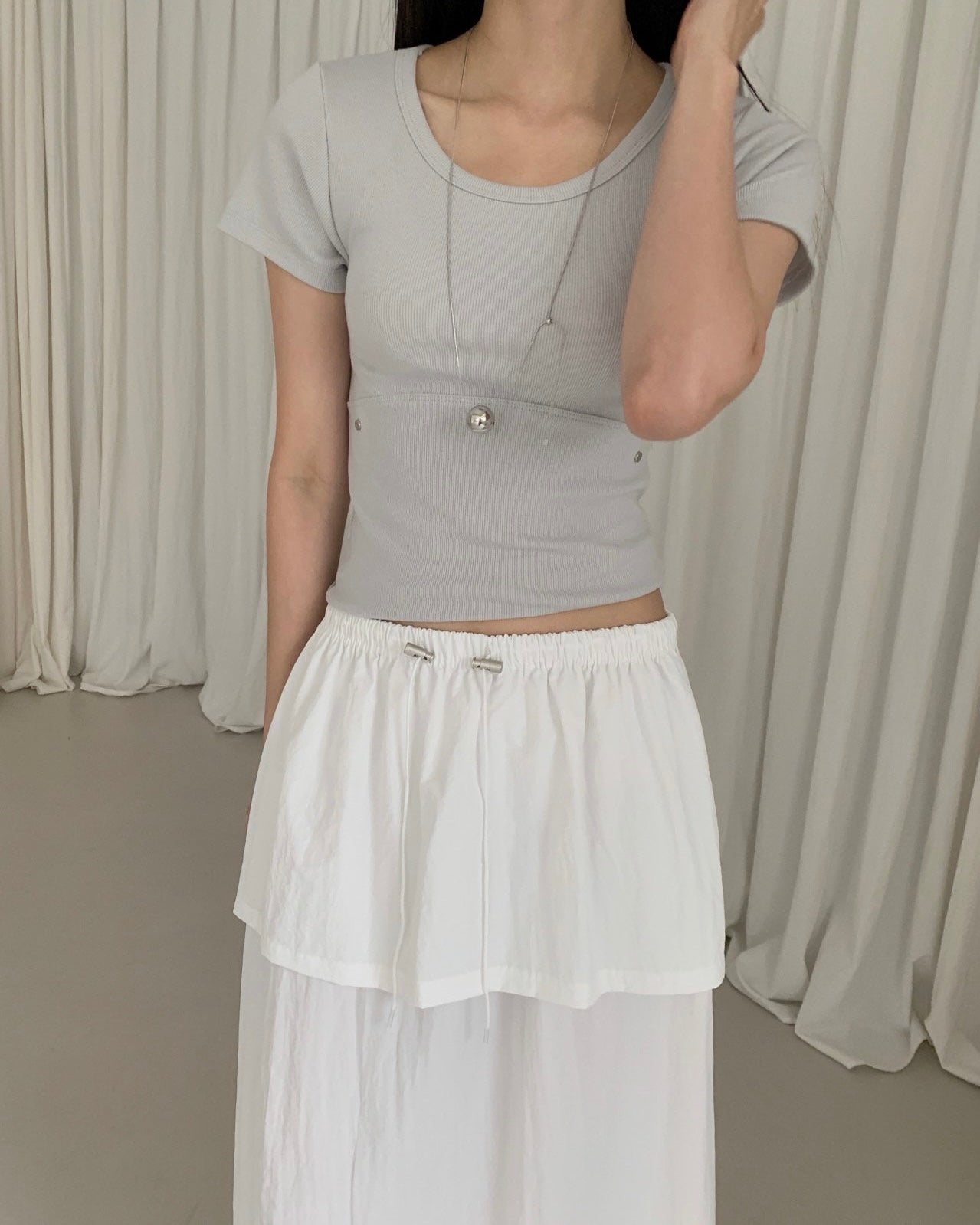 Nylon Maxi Skirt