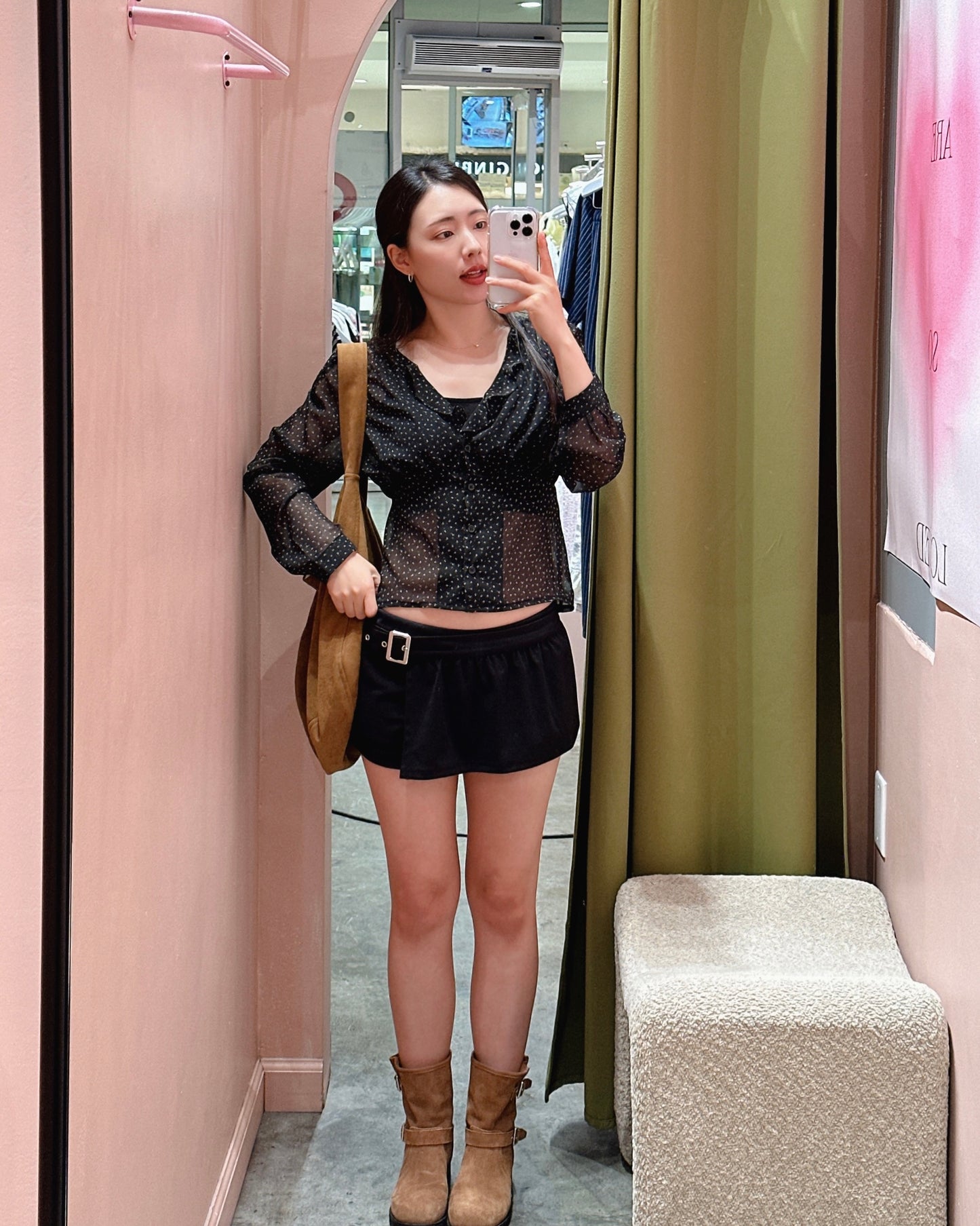 Ditsy Sheer Blouse