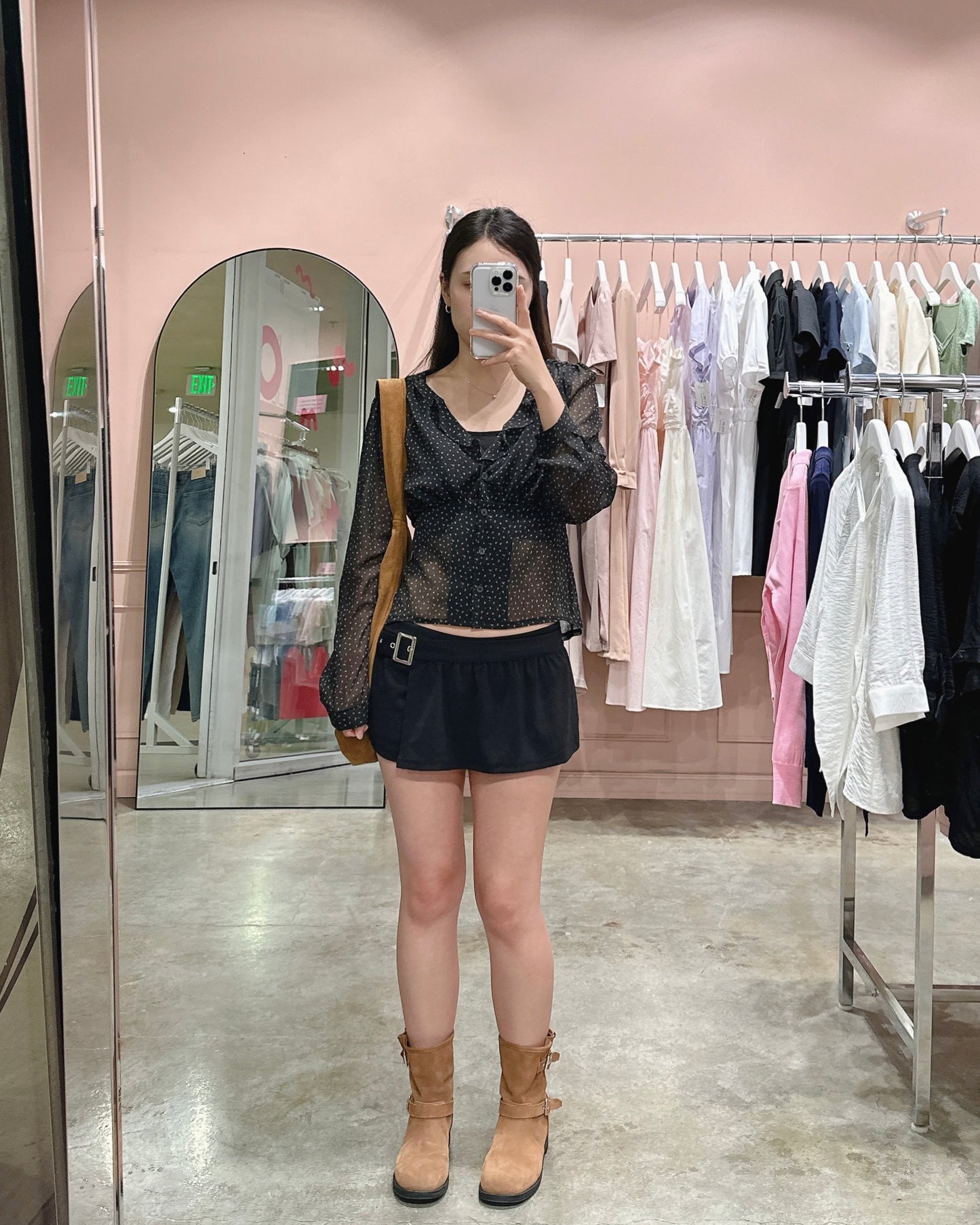 Ditsy Sheer Blouse