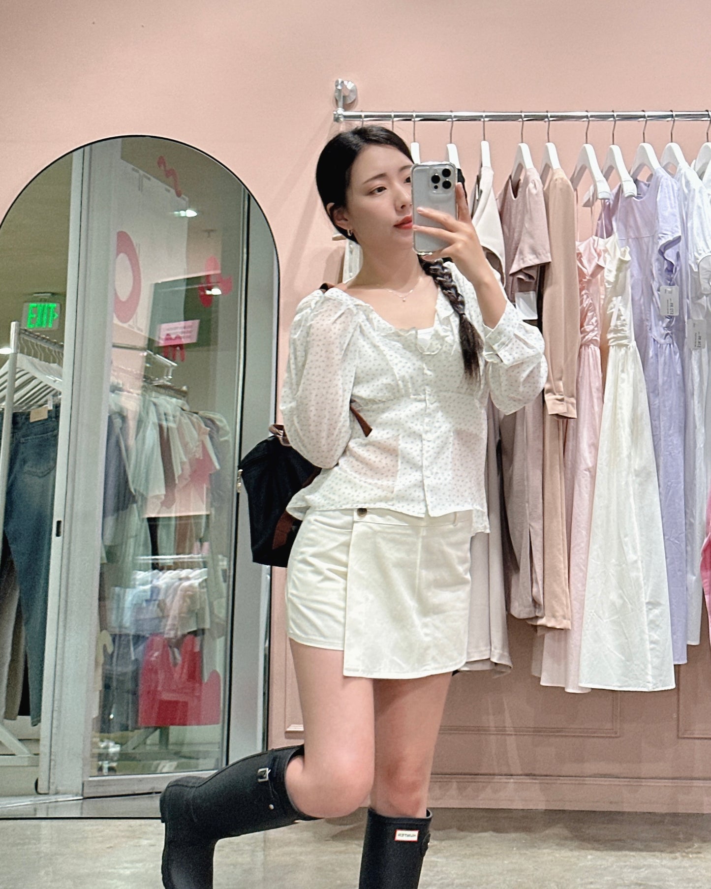 Ditsy Sheer Blouse