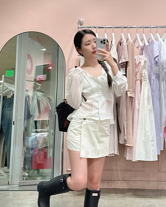 Ditsy Sheer Blouse
