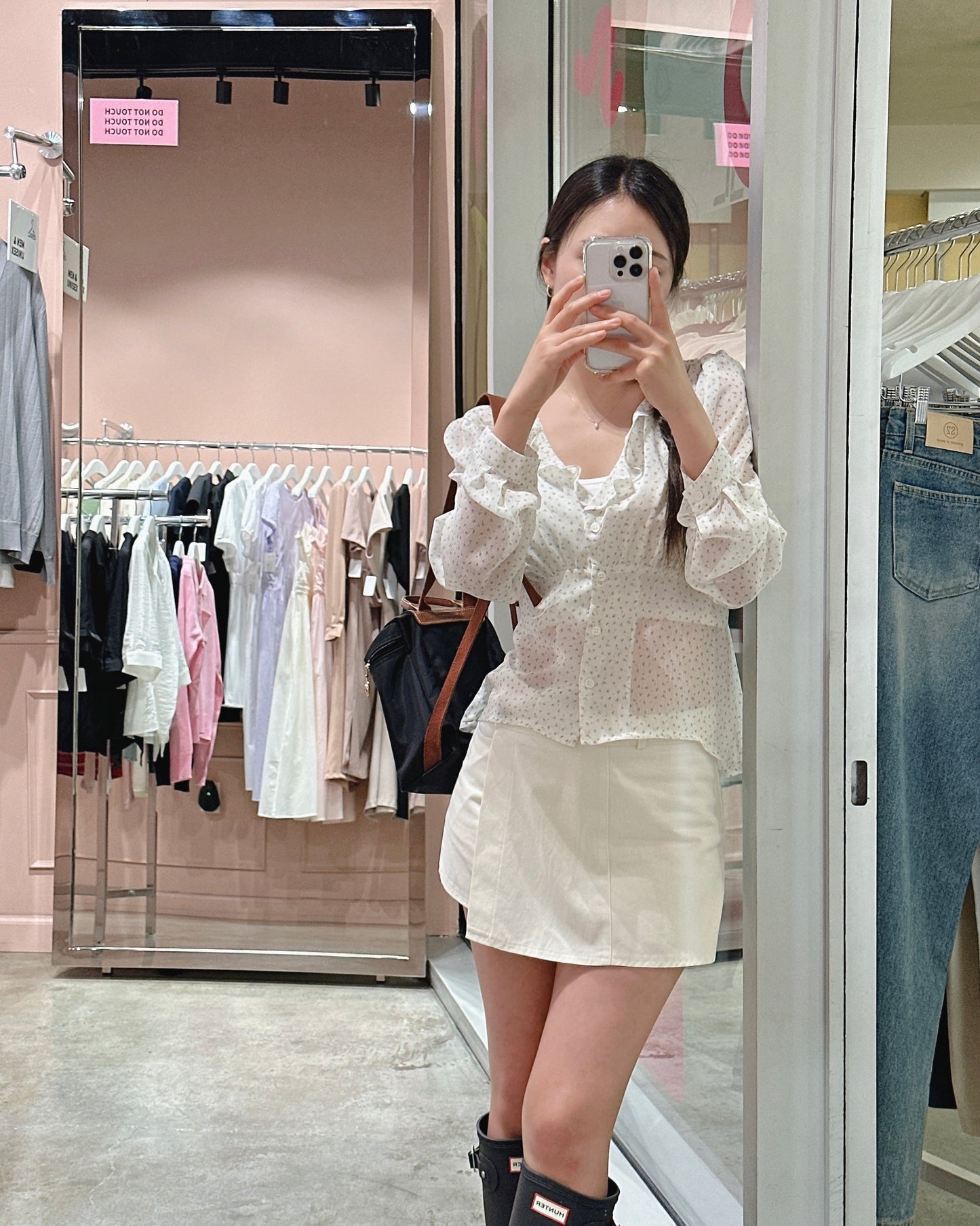 Ditsy Sheer Blouse