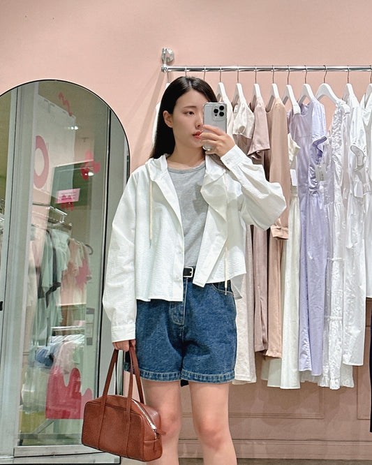 Textured Hooded Shirt