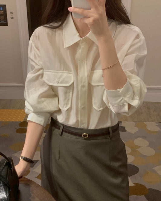 Sheer Double-Pocket Shirt