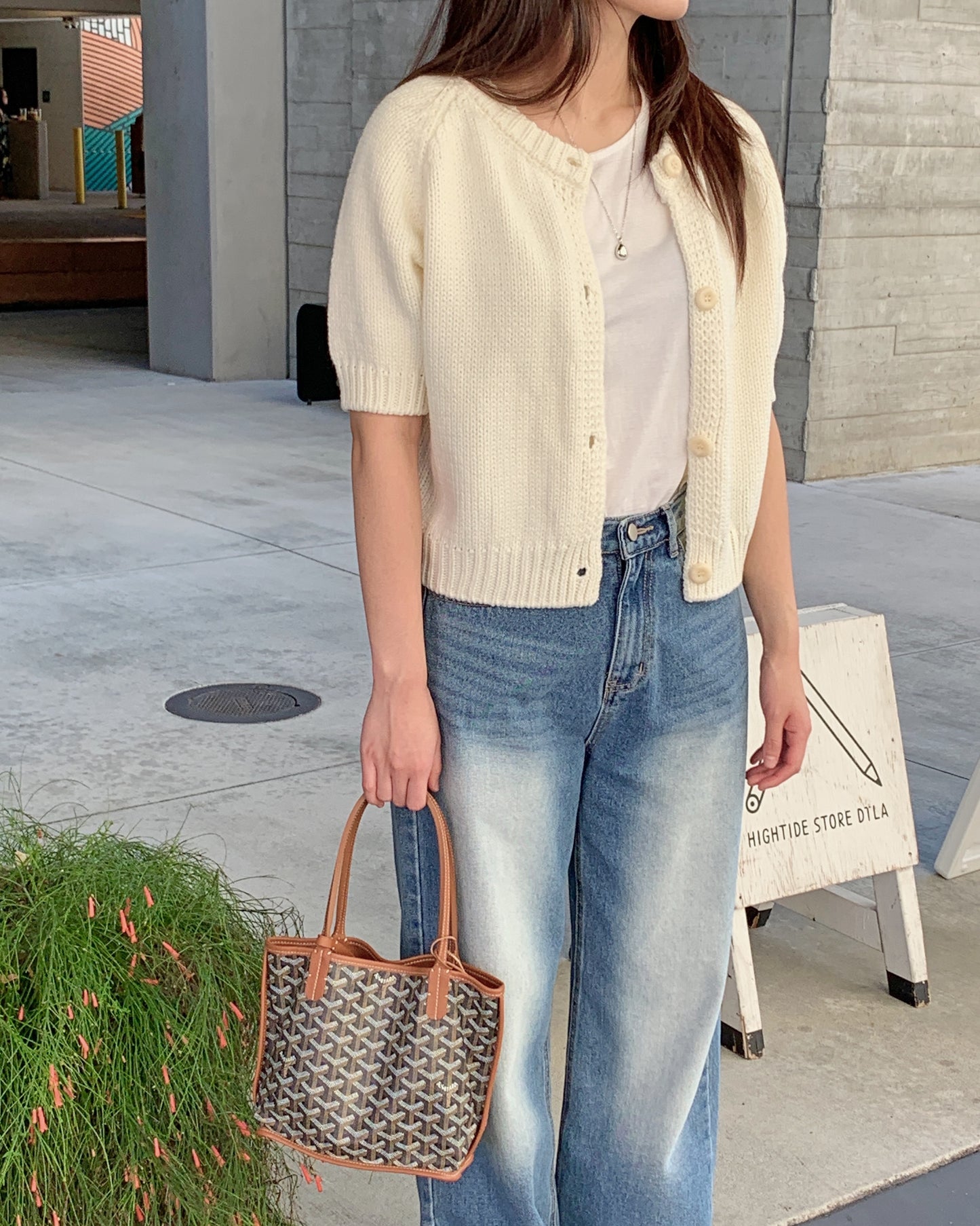 Button Bloom Knit Cardigan