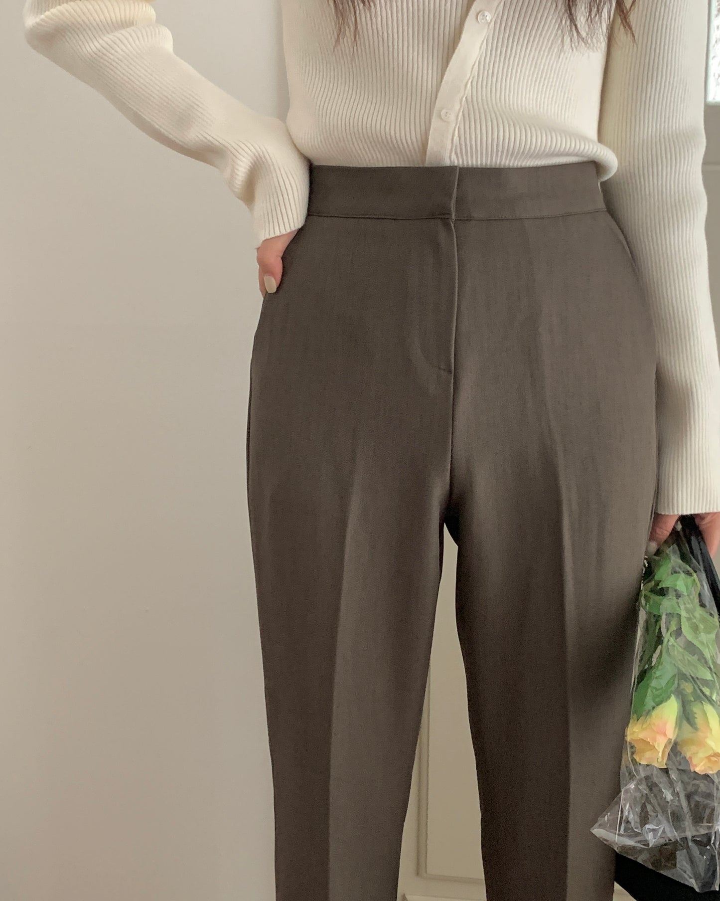 Minimal Bootcut Trousers