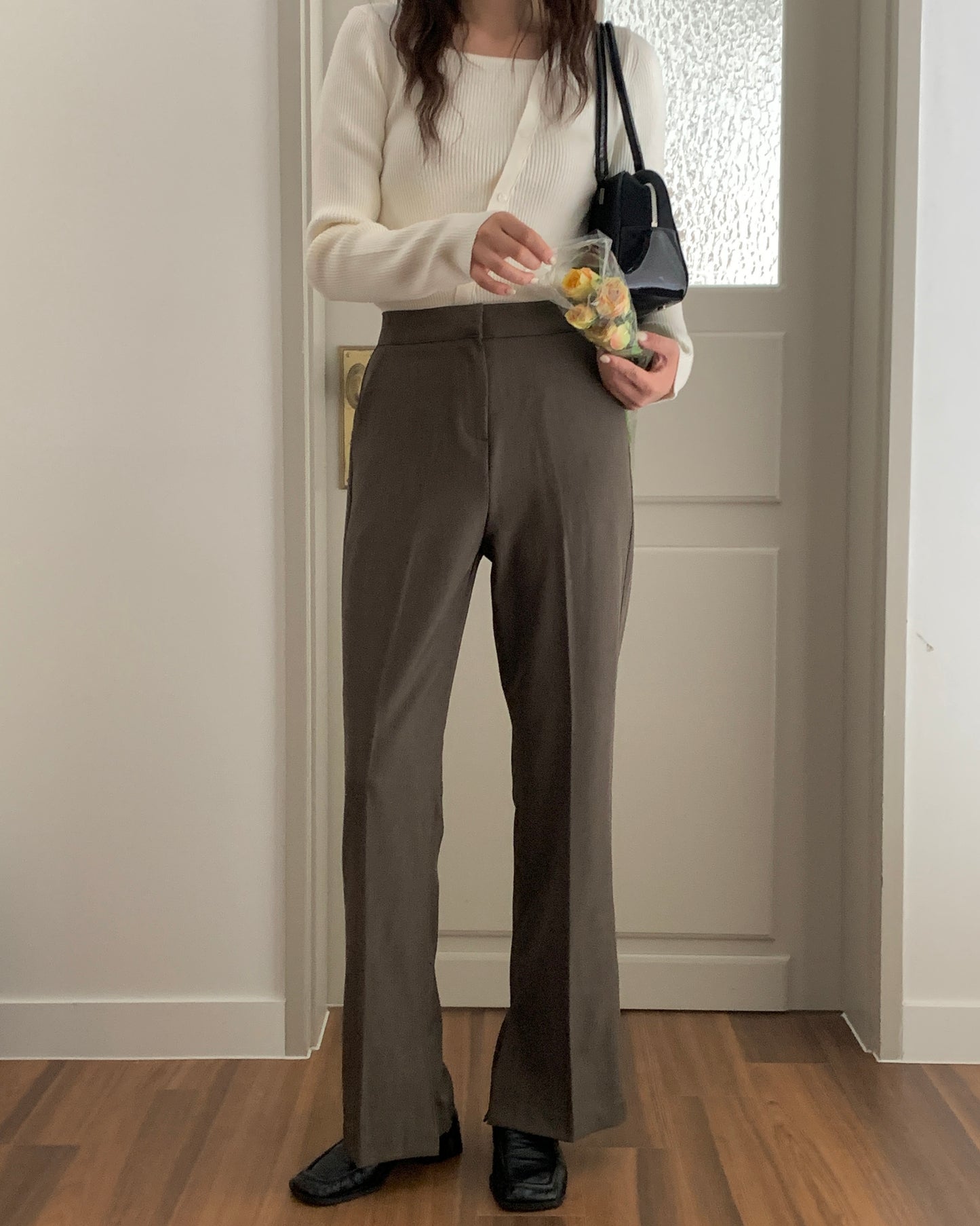 Minimal Bootcut Trousers