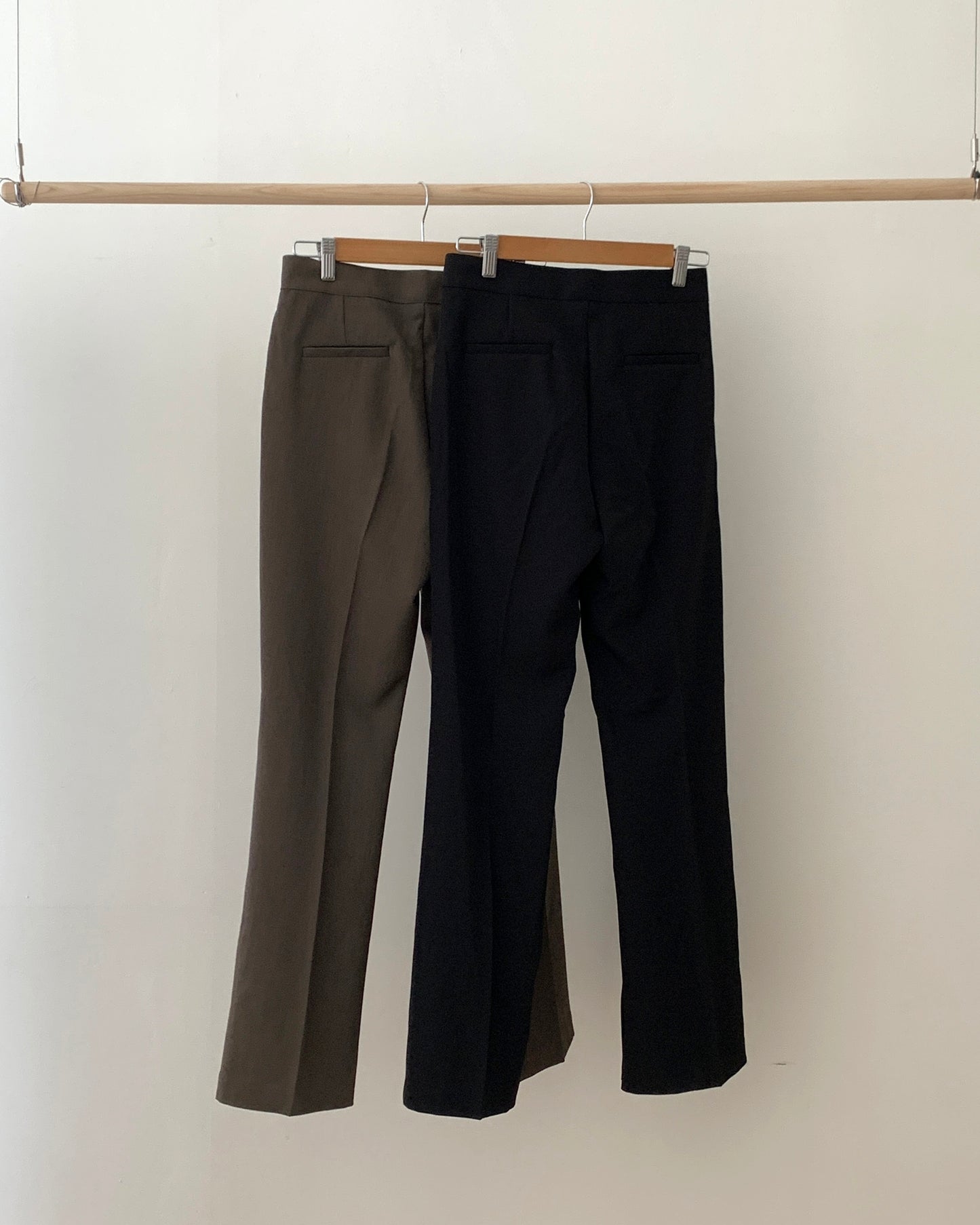Minimal Bootcut Trousers