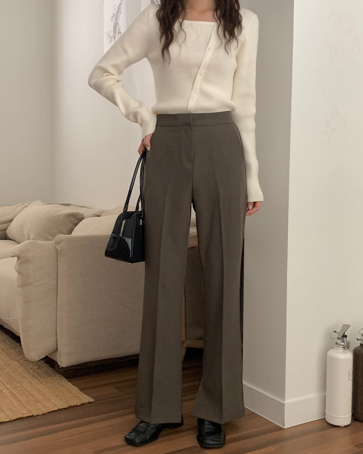 Minimal Bootcut Trousers