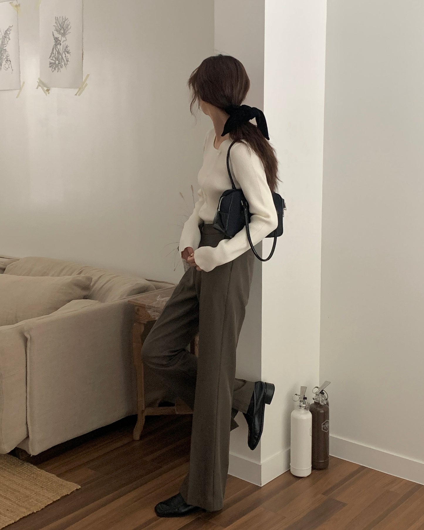 Minimal Bootcut Trousers