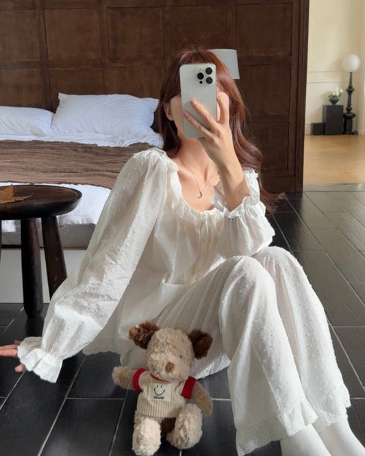 Popcorn Lace Pajama Set