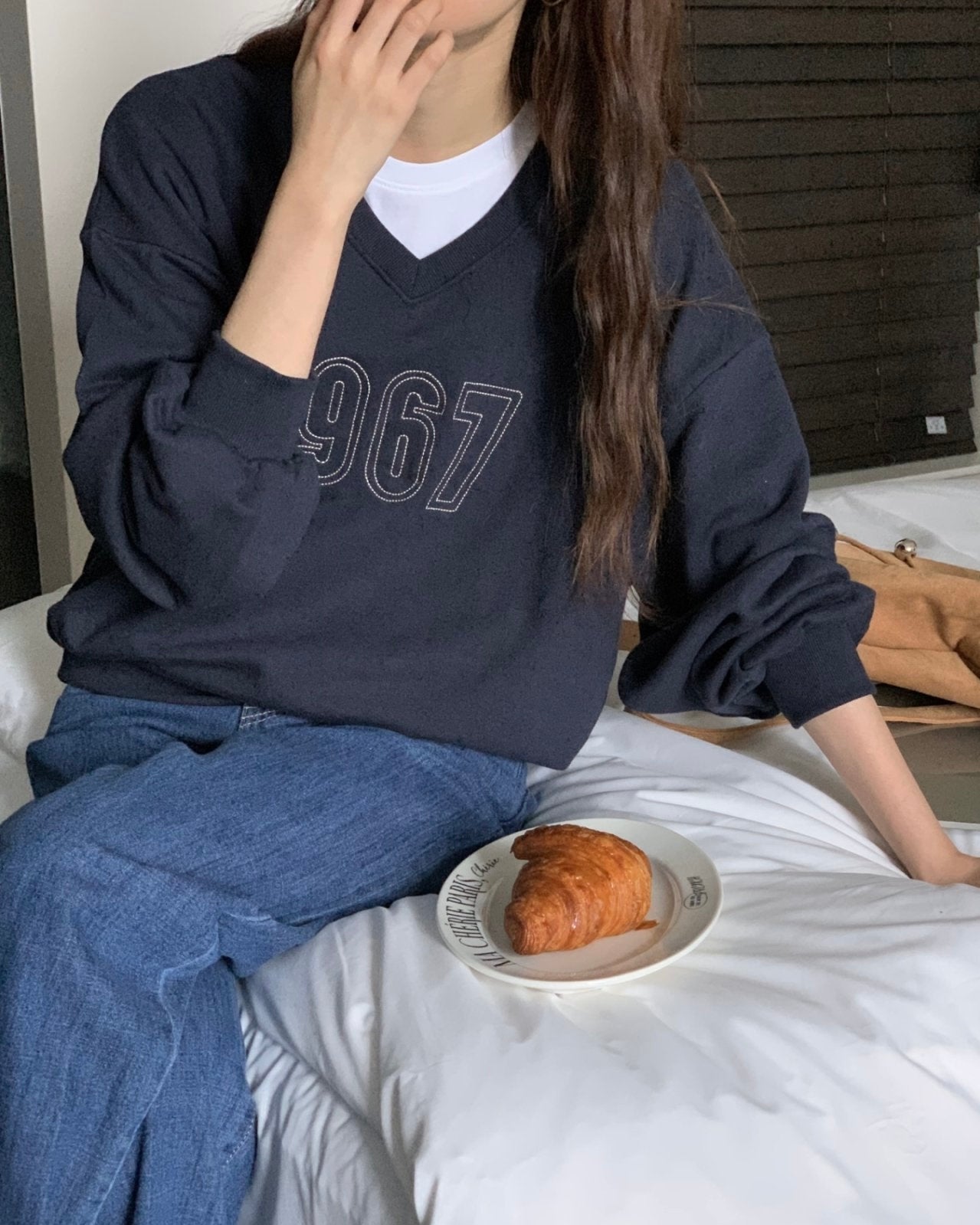 Retro V-Neck Sweatshirt