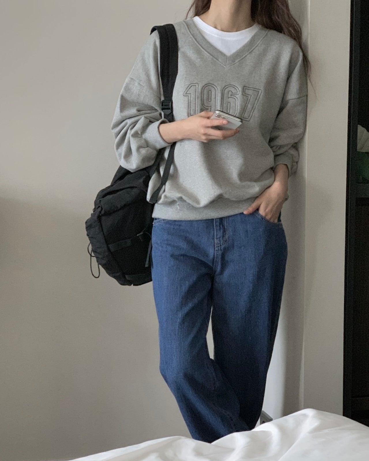 Retro V-Neck Sweatshirt