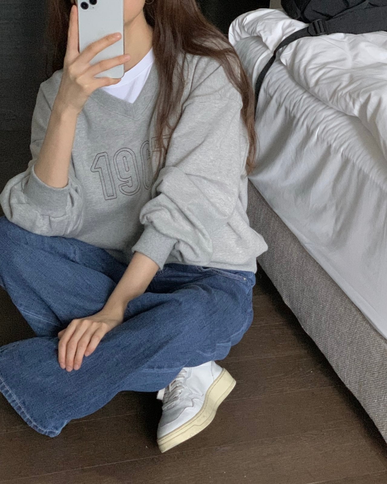 Retro V-Neck Sweatshirt