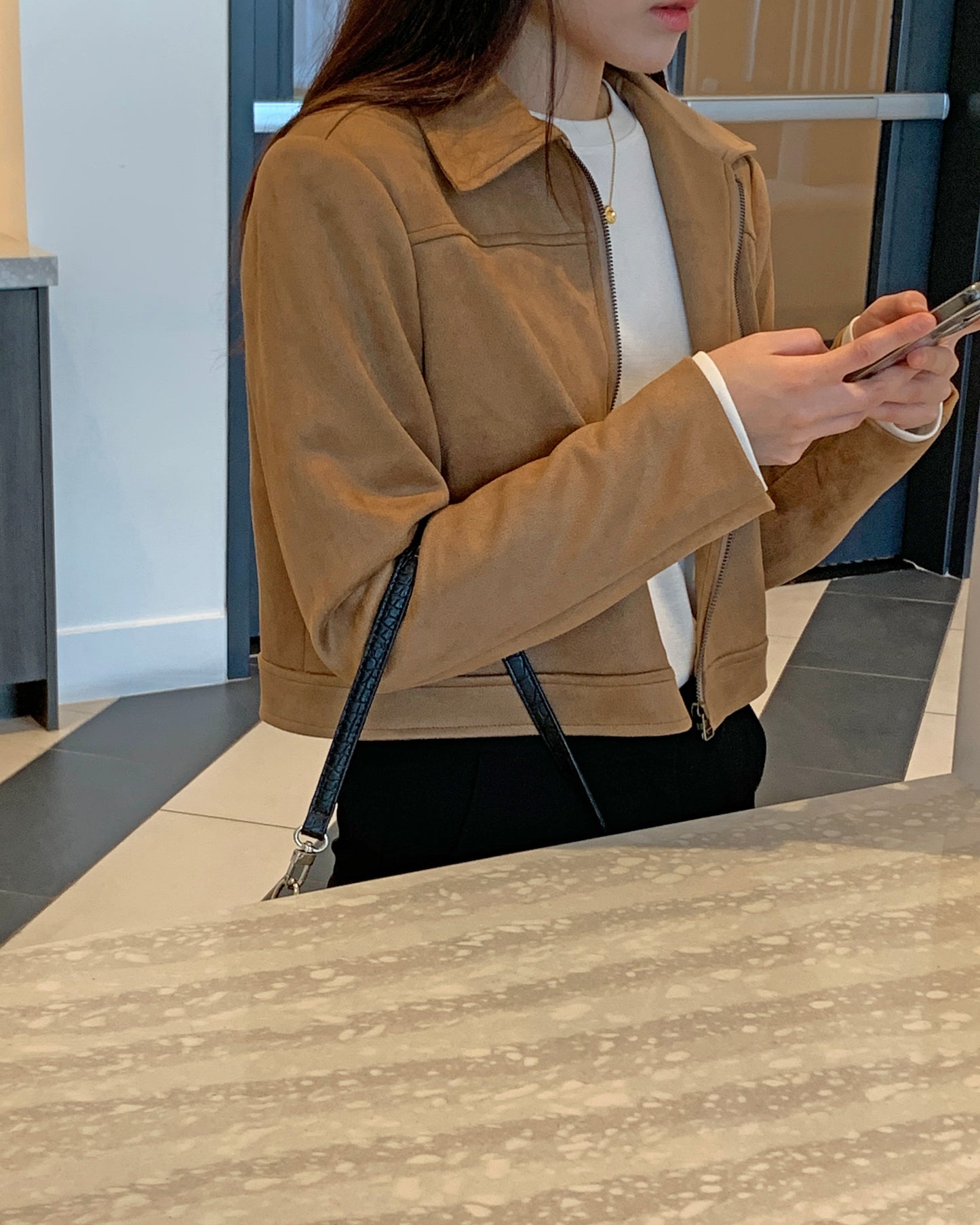 Minimal Suede Jacket