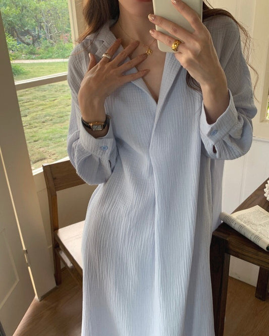 Soft Blue Lounge Dress