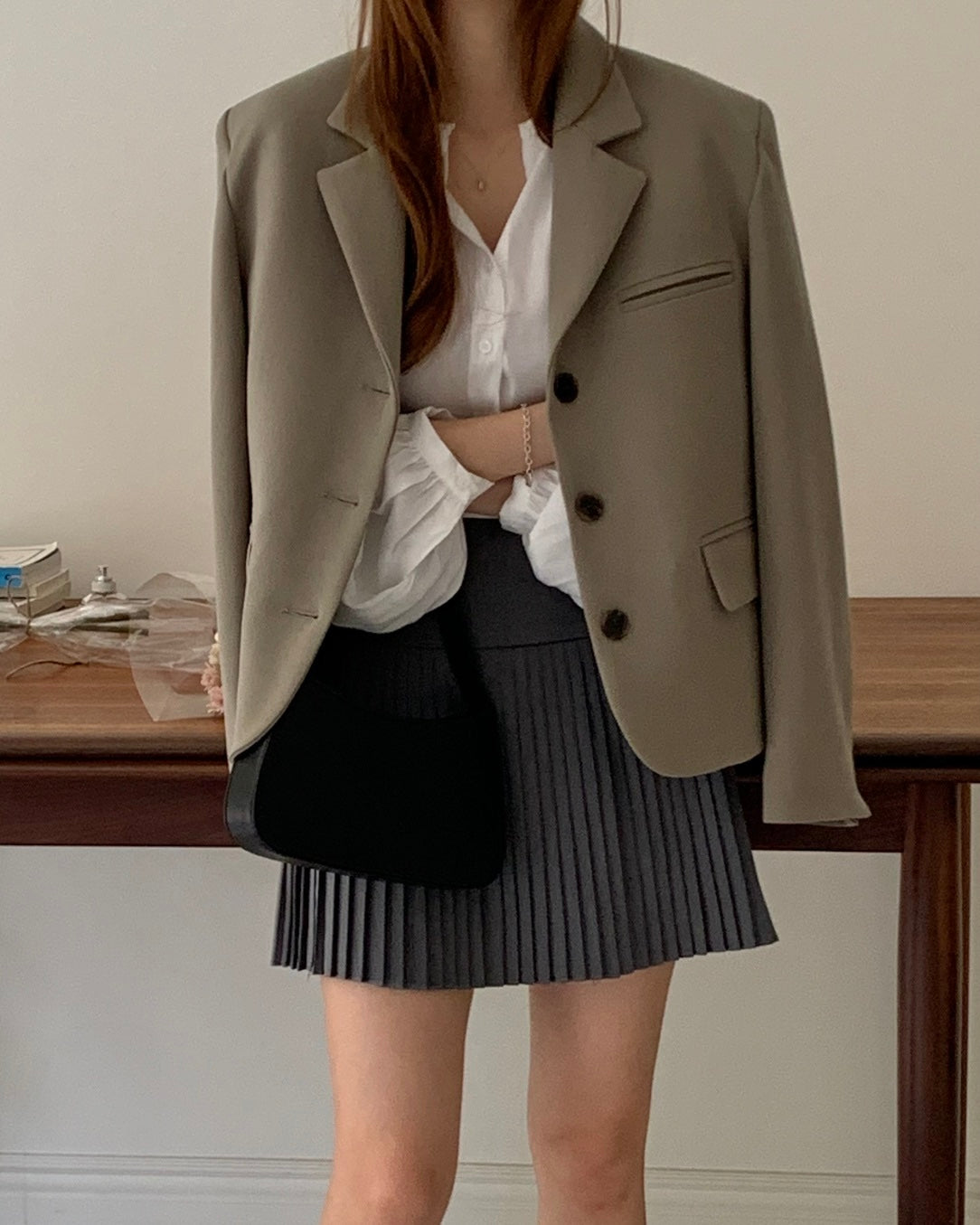 Ripple Pleated Mini Skirt