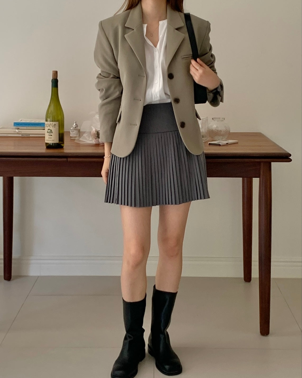 Ripple Pleated Mini Skirt