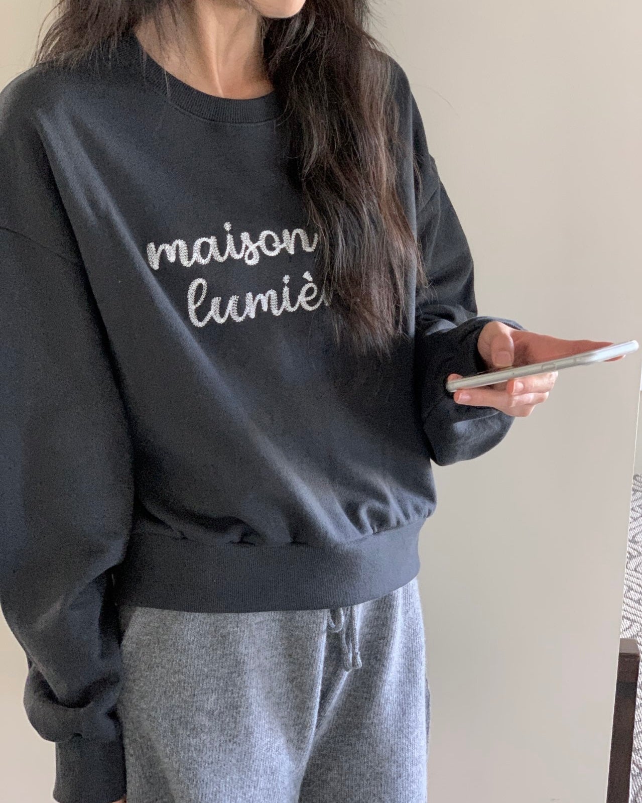 Lumière Maison Crop Sweatshirt