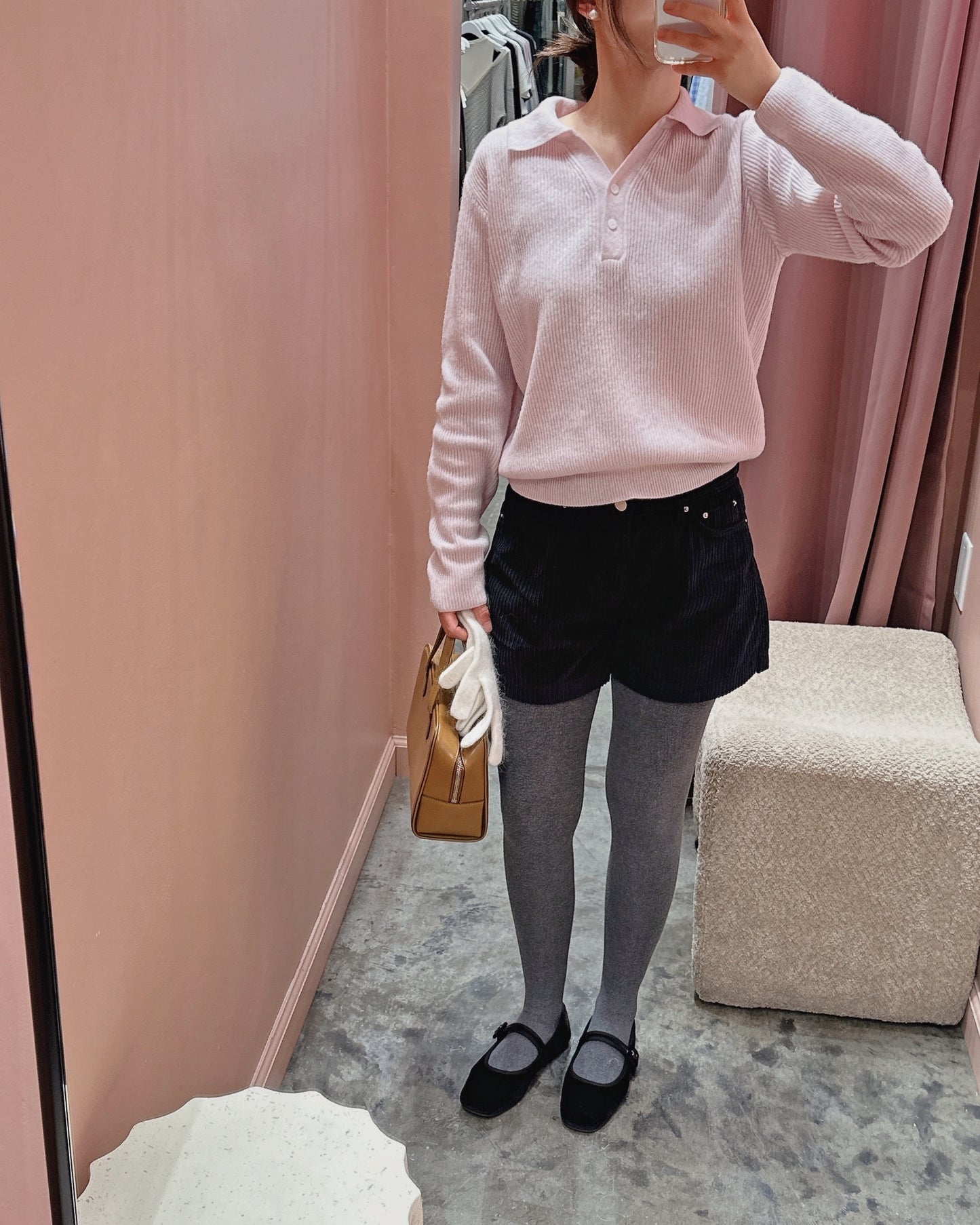 Soft Ribbed Polo Knit