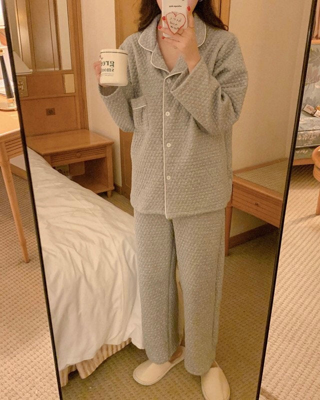 Cozy Polka Quilted Pajamas