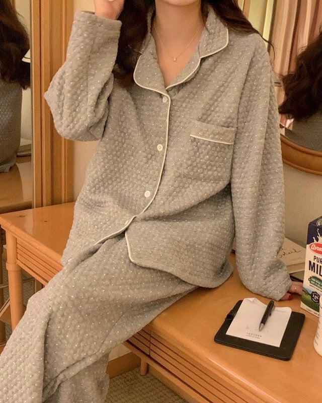 Cozy Polka Quilted Pajamas