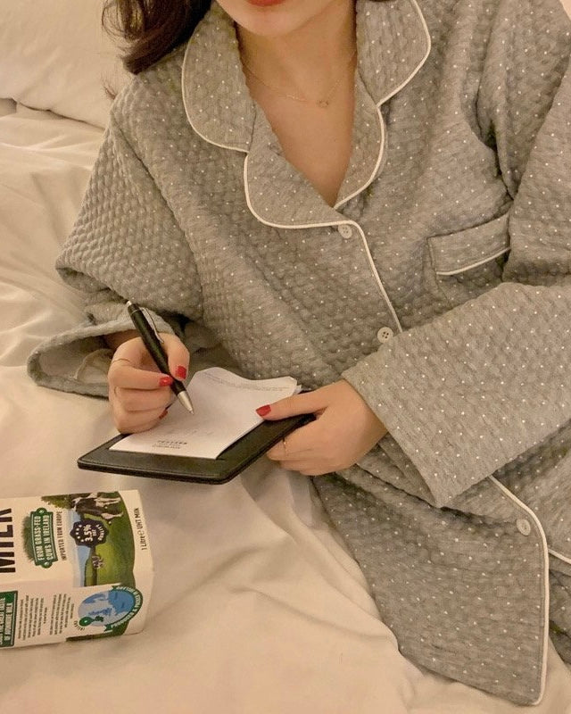 Cozy Polka Quilted Pajamas