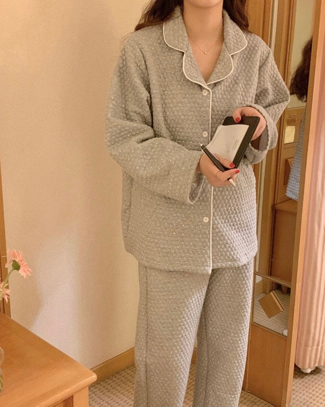Cozy Polka Quilted Pajamas
