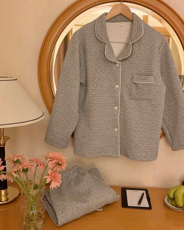 Cozy Polka Quilted Pajamas
