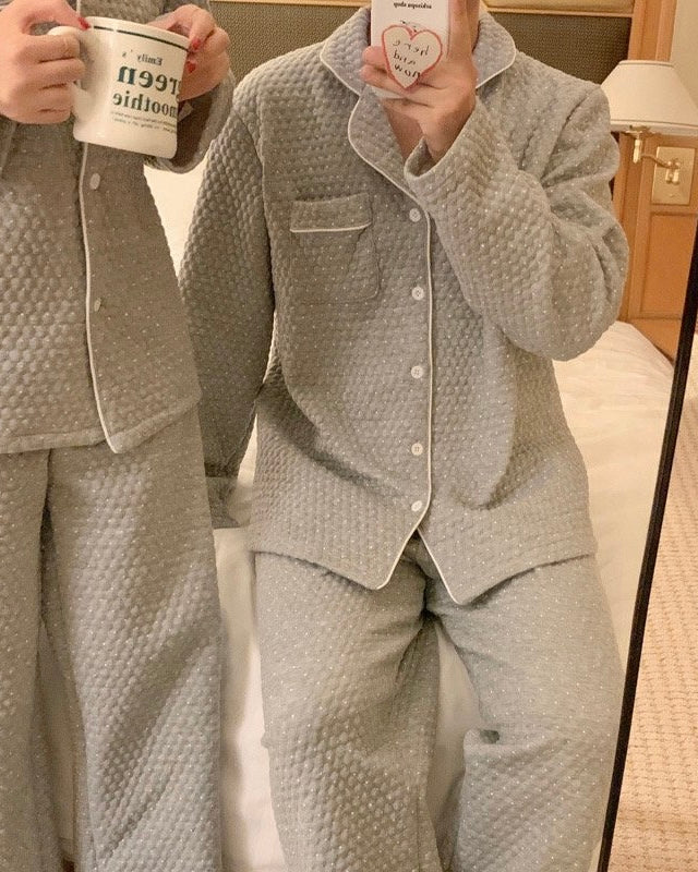Cozy Polka Quilted Pajamas