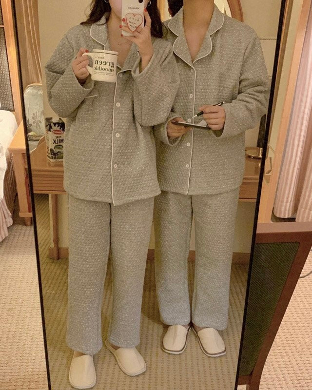 Cozy Polka Quilted Pajamas