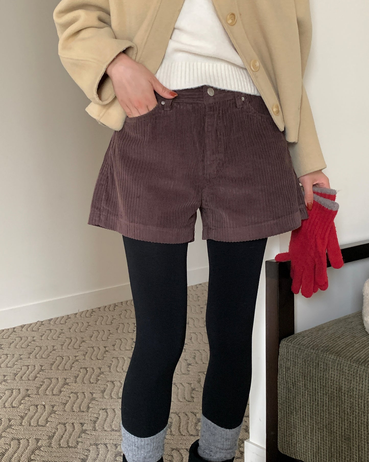 Teddy Corduroy Shorts