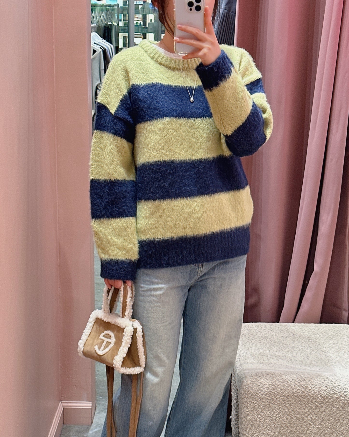 Chunky Stripe Alpaca Sweater