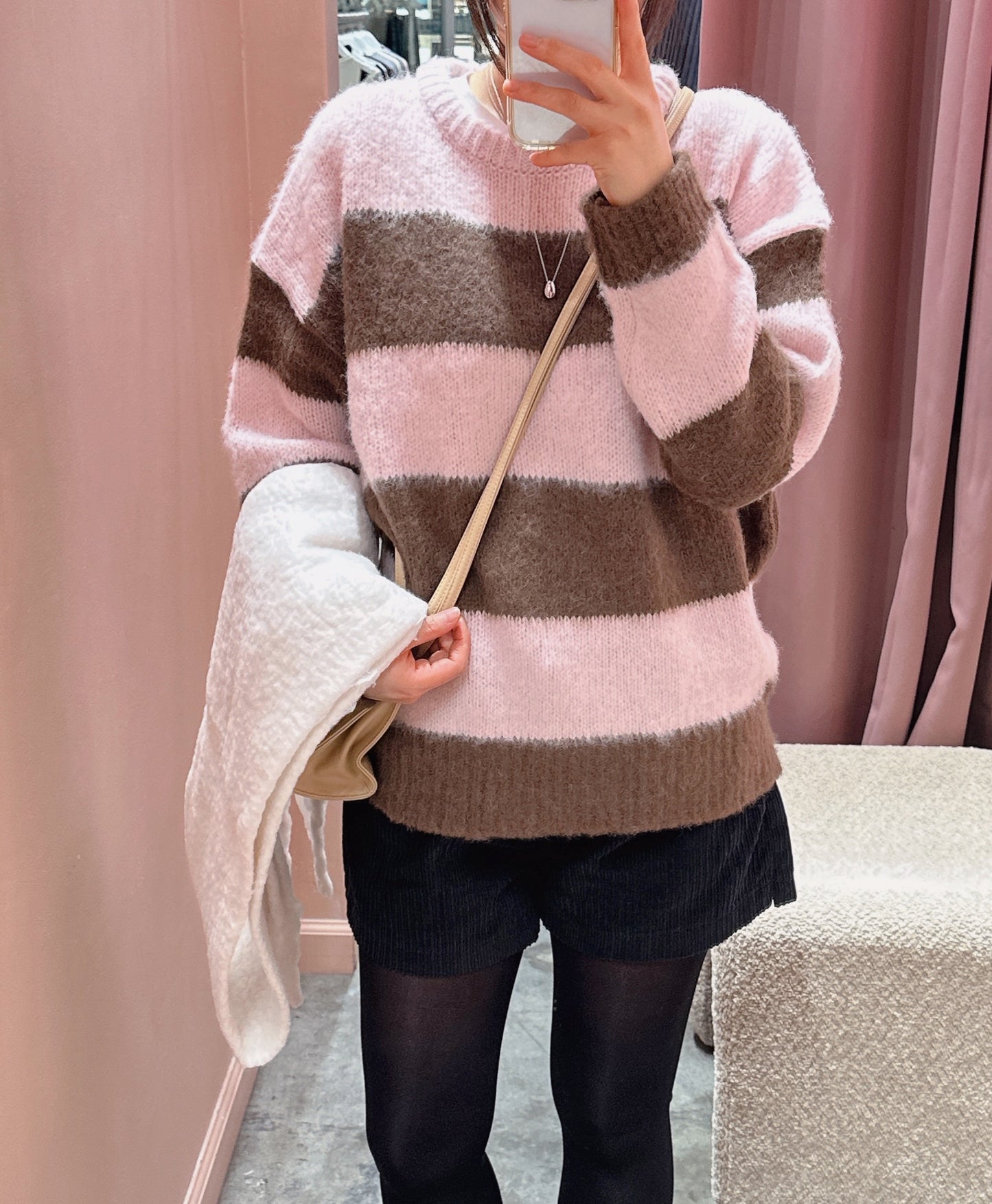 Chunky Stripe Alpaca Sweater
